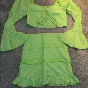Pretty Lime Green Two peice set